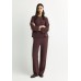 Xandres - PHOCAS PLAT ST 61110-22-0490 - Geklede bordeaux broek met wijde pijpen